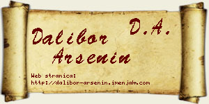 Dalibor Arsenin vizit kartica